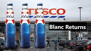 Kronenbourg 1664 Blanc  French wheat beer 50 ABV tesco uksupermarket PJT with Guest [upl. by Darian658]