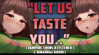 🎧 A Pair Of Vampire Twins Feed On You ♡ Binaural Audio Dominant RP [upl. by Ynneh721]