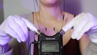 ASMR ear to ear Mic Touching with Fabric Gloves  Touching Deep in Your Ears to Help You Relax [upl. by Koffman]