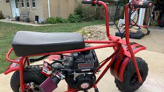 Doodlebug mini bike project part 4 Neighborhood speed run [upl. by Abbub843]