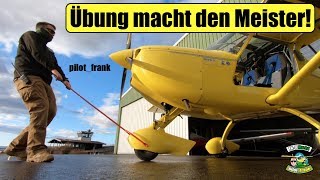 PilotFrank macht Landeübungen am Dolmar in Thüringen  Ultraleichtflugzeug FK9 [upl. by Bueschel]