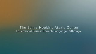 Ataxia SpeechLanguage Pathology [upl. by Ly]