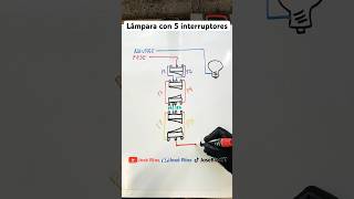 Como controlar una lámpara desde 5 interruptores aprender electricidad fyp circuitoselétricos [upl. by Ivory]