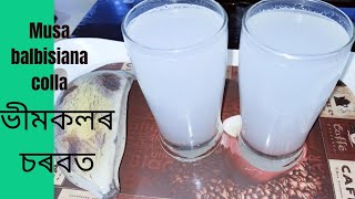 ভীমকলৰ চৰবতMusa balbisiana collasarbatsummer drinkrecipe [upl. by Oliva]