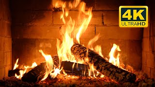 🔥 FIREPLACE 12 HOURS Ultra HD 4K Crackling Fireplace with Golden Flames amp Burning Logs Sounds [upl. by Crawley]