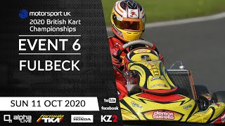 2020 British Kart Championships  Honda Cadet RD 3 TKM RD 2 and KZ2 RD 3  LIVE from Fulbeck [upl. by Robb]