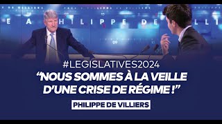 Philippe de Villiers  quotNous sommes à la veille d’une crise de régime quot [upl. by Tergram319]