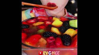 ASMR FRUIT CEREAL BERRIES WATERMELON JUICE HONEYDEW GRAPE EATING NATURES CEREAL 咀嚼音 먹방 [upl. by Deny]