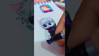 Gojo cat drawingjujutsu kaisen enemy drawing [upl. by Itram]