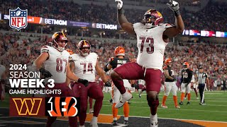 Washington Commanders vs Cincinnati Bengals Game Highlights  NFL 2024 Season Week 3 [upl. by Diane-Marie395]