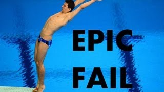 German Diver Stephan Feck  Back Flop Epic Fail [upl. by Plantagenet]