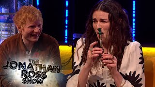 Aisling Bea Plays Galway Girl With Her Nose  The Jonathan Ross Show [upl. by Llenrag]