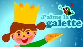 Jaime la galette des rois 👑👑👑 Petites comptines pour bébé avec paroles [upl. by Earas]