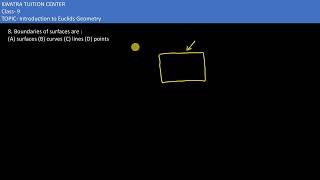 8 Boundaries of surfaces are  A surfaces B curves C lines D points [upl. by Ilah]