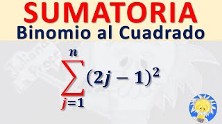 ∑ 👩‍🏫 SUMATORIA de un Binomio al Cuadrado  2j 12  Juliana la Profe [upl. by Aihk]