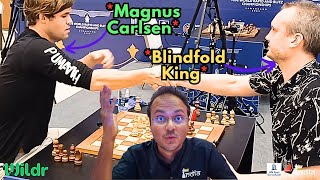 Magnus Carlsen crushes the Blindfold King in the Spanish  Carlsen vs Gareyev  World Rapid 2023 [upl. by Lucic]