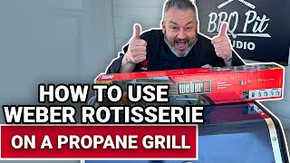 How To Use Weber Rotisserie On A Propane Grill  Ace Hardware [upl. by Ordep]