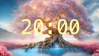 20 Minute Countdown Timer with Alarm and Relaxing Music  Fantasy Tree with Gold [upl. by Jarrett]