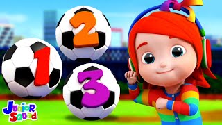 Number Soccer Song Learn Numbers With Junior Squad and Sing Along Rhyme for Kids [upl. by Terryl]