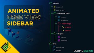 Animated Nested Accordion  Tree View  Side Navbar  UI Design  HTML CSS amp JavaScript [upl. by Rolf]
