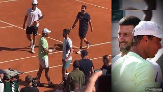 Nadal and Djokovic an EPIC Reunion in RolandGarros 2024  after 3 years 😊🤝 [upl. by Jeuz]