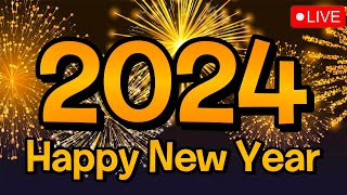 New Years 2024 LIVE Countdown  All Time Zones [upl. by Gytle]