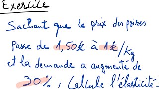 ✅ Exercice sur le calcul et l’interprétation de l’élasticitéprix de la demande [upl. by Anirtep510]