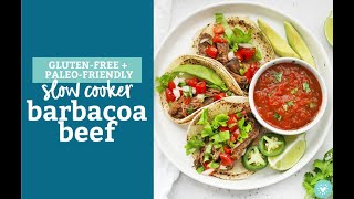 Slow Cooker Barbacoa Beef GlutenFree  PaleoFriendly [upl. by Weig]