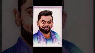 virat kohli Drawing viratkohlidrawing viratkohlisketch viratkohli famousherodrawing cricket art [upl. by Bendicta]