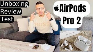 Apple AirPods Pro 2 Generation  Unboxing  Setup  Features  Test  Review 🇩🇪 DEUTSCH [upl. by Ahsinom]