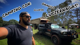 LUCIÉRNAGAS GRANIZO y LLUVIA en el CAMP Acampando en Querétaro… [upl. by Hcab]