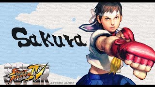 Super Street Fighter 4 Arcade Mode Sakura [upl. by Sigmund]