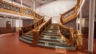 Britannic Patroness of the Mediterranean HMHS Forward Grand Staircase No Commentary [upl. by Trubow]