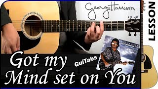 How to play GOT MY MIND SET ON YOU 🏠🎸  George Harrison  GUITAR Lesson 🎸  GuiTabs 125 [upl. by Anahsal]