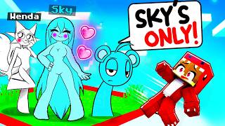 LOCKED on ONE LUCKY CHUNK with SKY SPRUNKI FAMILY [upl. by Anawad]