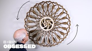 How This Guy Builds Mesmerizing Kinetic Sculptures  Obsessed  WIRED [upl. by Anirahc]