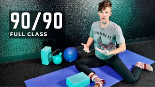 9090  Full Class  HIP MOBILITY  KINSTRETCH  FRC [upl. by Fahy]