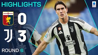 GENOAJUVENTUS 03  HIGHLIGHTS  Vlahovic ends scoring drought with a brace  Serie A 202425 [upl. by Tsugua101]