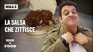 Adam Richman contro la salsa che zittisce SUPER PICCANTE  Man vs Food [upl. by Roxi]