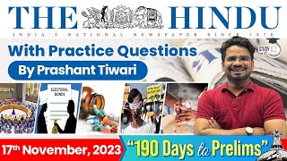 The Hindu Analysis by Prashant Tiwari  17 November 2023  Current Affairs Today  StudyIQ [upl. by Yznil]