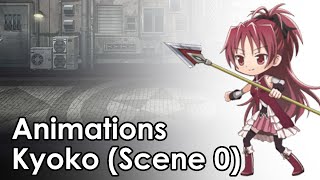 Kyoko Sakura Scene 0 ver  Battle Animations [upl. by Ahseal]