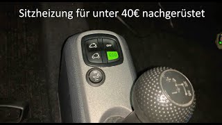 Smart fortwo 451 Sitzheizung einbauen  nachrüsten für unter 40€ [upl. by Schnell]