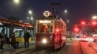 Przejazd Tram Front View 前面展望 Konstal 4N1 873 Tramwaje Warszawskie  Linia W [upl. by Rhyner]