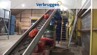 Palletizing  Automatic Combi Palletizer VPM10 by  stacking of potatoes [upl. by Jacinta108]