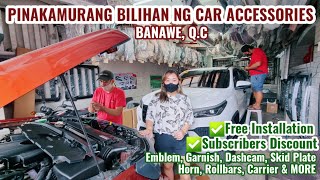 PINAKAMURANG BILIHAN NG CAR ACCESSORIES  Banawe QC  Actual Installation Navara Xpander amp More [upl. by Anatniuq785]