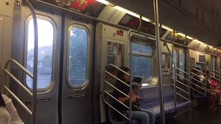 NYC BMT Subway Line Onboard a Manhattan bound R160B Siemens Q train to Church Ave [upl. by Hazeghi929]