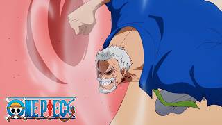 Garp Punches Sanjuan Wolf Into The Sea  One Piece [upl. by Mendy772]