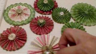 Christmas Paper Rosettes Tutorial [upl. by Nicholson]