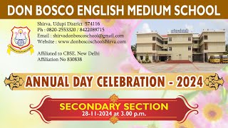 DON BOSCO ENGLISH MEDIUM SCHOOL  SECONDARY amp SENIOR SECONDARY SECTION ANNUAL DAY CELEBRATION 2024 [upl. by Onil]