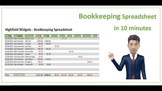 Create a Bookkeeping Spreadsheet in Excel in 10 minutes [upl. by Pollock]